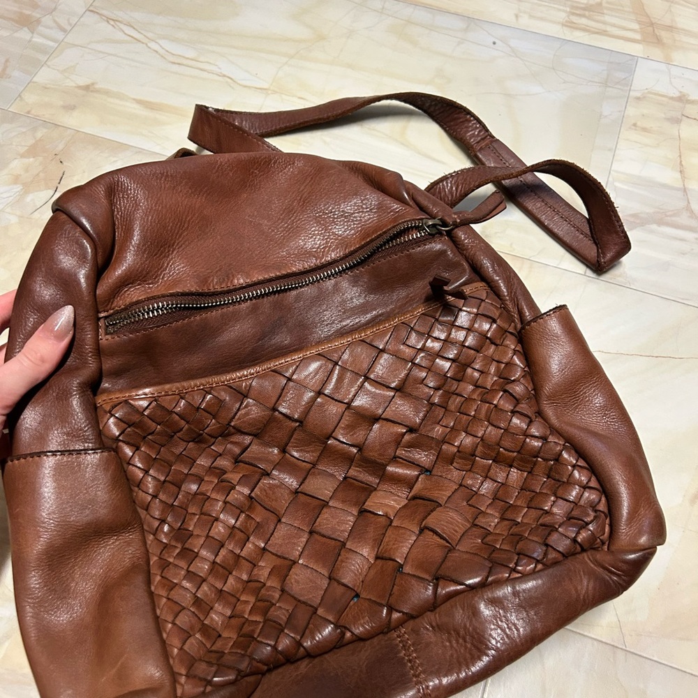 Source Unknown Brown Leather Backpack - image 1